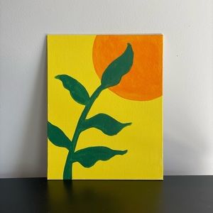 Simple Painting Leaves in The Sun